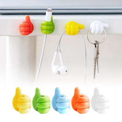 6/10 Stück handförmiger Gummihalter Brillenkabel Netzkabel Ladeleitung Selbstklebender Minihaken Auto Aufbewahrung Organizer Gadget