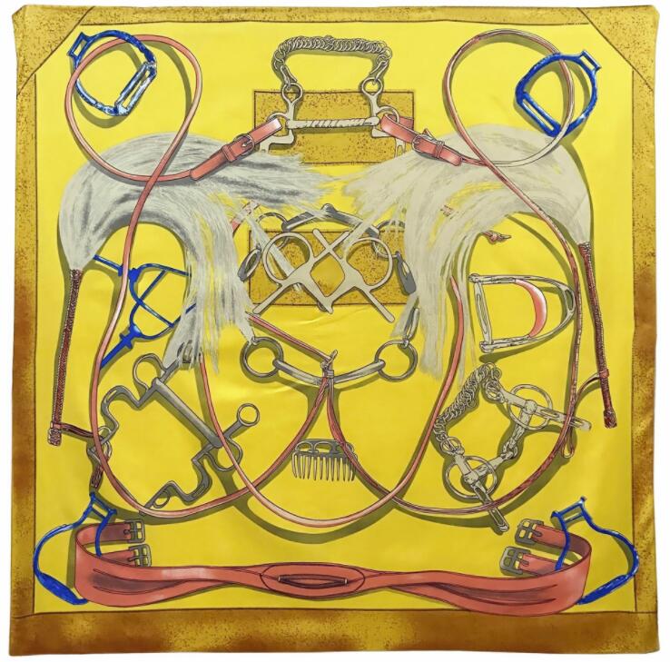 Silk Scarf Women Large Shawls Stoles Cashew Print Square Scarves Echarpes Foulards Femme Wrap Bandanas 130*130CM