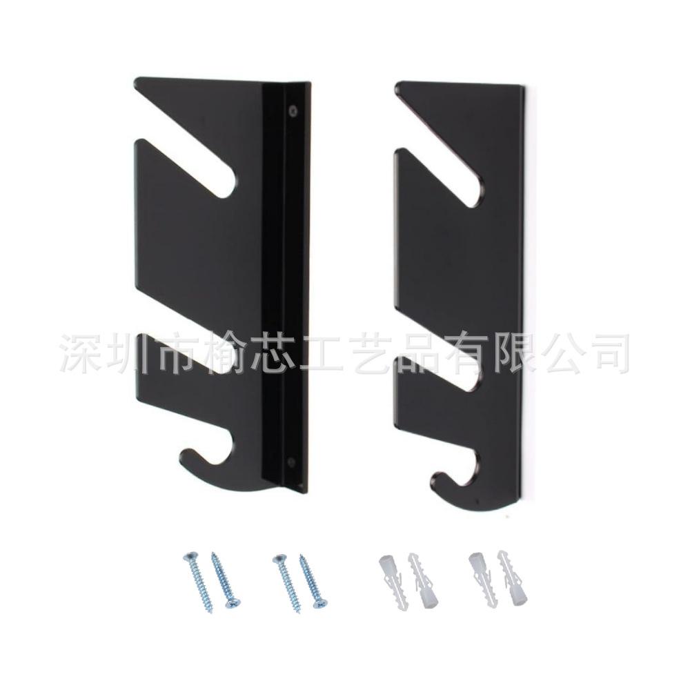 Skateboard Wall-Mounted Display Rack Pair with Storage Hooks