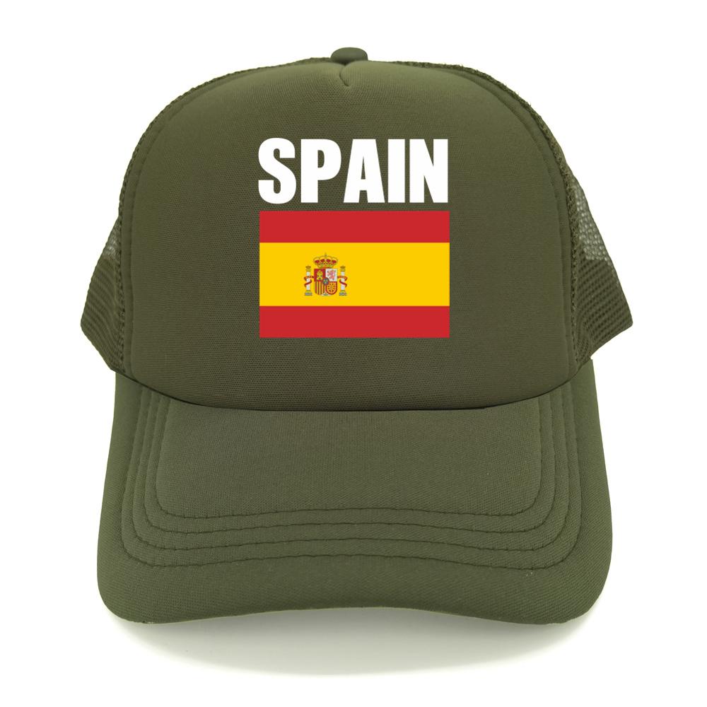 Flag Of Spain Baseball Cap For Women Unisex Country Proud Mesh Net Trucker Hats Summer Breathable Snapback Dad Gift Caps
