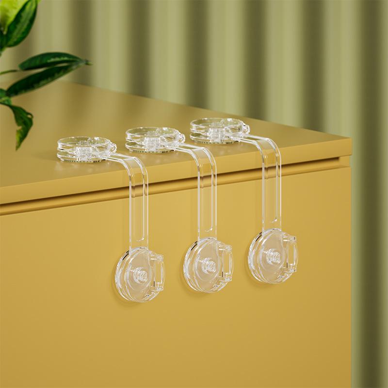 Cross-Border Invisible Child Safety Lock for Cabinets, Fridges, and Drawers - Anti-Pinch Design