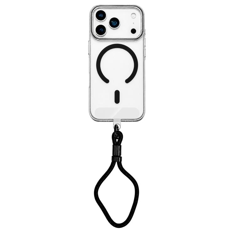 Question Mark Clear PC Magnetic Phone Case with Lanyard