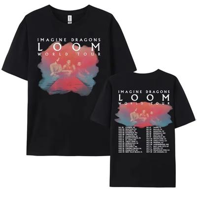 Imagine Dragons Band - Loom Tour 2025 Grafiska T-shirts med nytt album Herr Dam Harajuku Hip Hop Punk Oversized Bomull Herr T-shirt