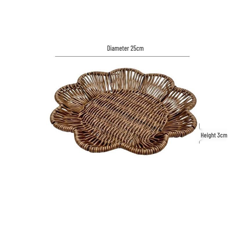 Fruchtkorb aus Kunststoff-Rattan-Imitat