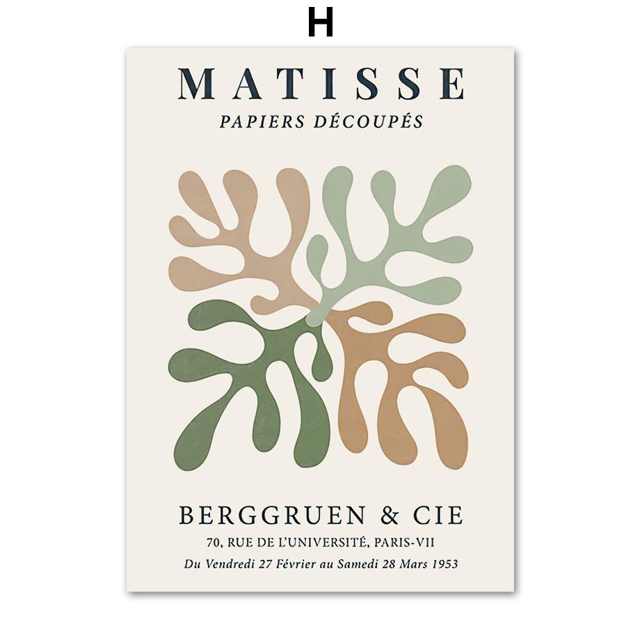 Minimalism Abstract Woman Posters Wall Art Canvas Painting For Living Room Home Decor Matisse Green Leaf Flower Modern