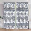 Bohemian Elephant Pattern Printed Curtains   Christmas Decorations   Bedroom and Living Room   Home Decoration   Room Decoration