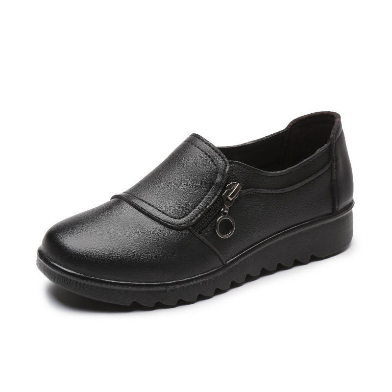 Spring and Autumn Women Shoes Fashion Casual Women Leather Shoes Ladies Slip On Comfortable Shoes
