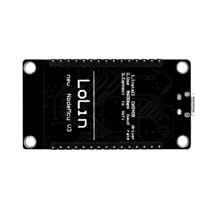 Carte de développement - AZ-DELIVERY - NodeMCU LoLin V3 - ESP8266-12F - WIFI intégré - Mise à jour facile