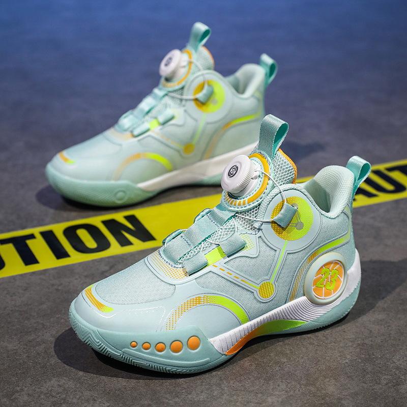 

Basketball shoes four seasons youth and students training shoes breathable rotating buckle children s sports actual combat shoes 31