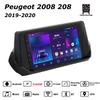 Android Car-Play Car Radio For Peugeot 2008 208 2019-2020 Multimedia Player Head Unit Stereo GPS Navigation BT WIFI,2+64GB