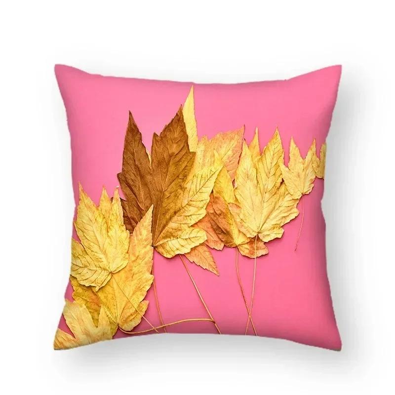 

Luxury Home Decor Pillow Cover Living Room Sofa Cushion Cover Geometric Plant Pattern Cushion Cover 66x66cm бордовый