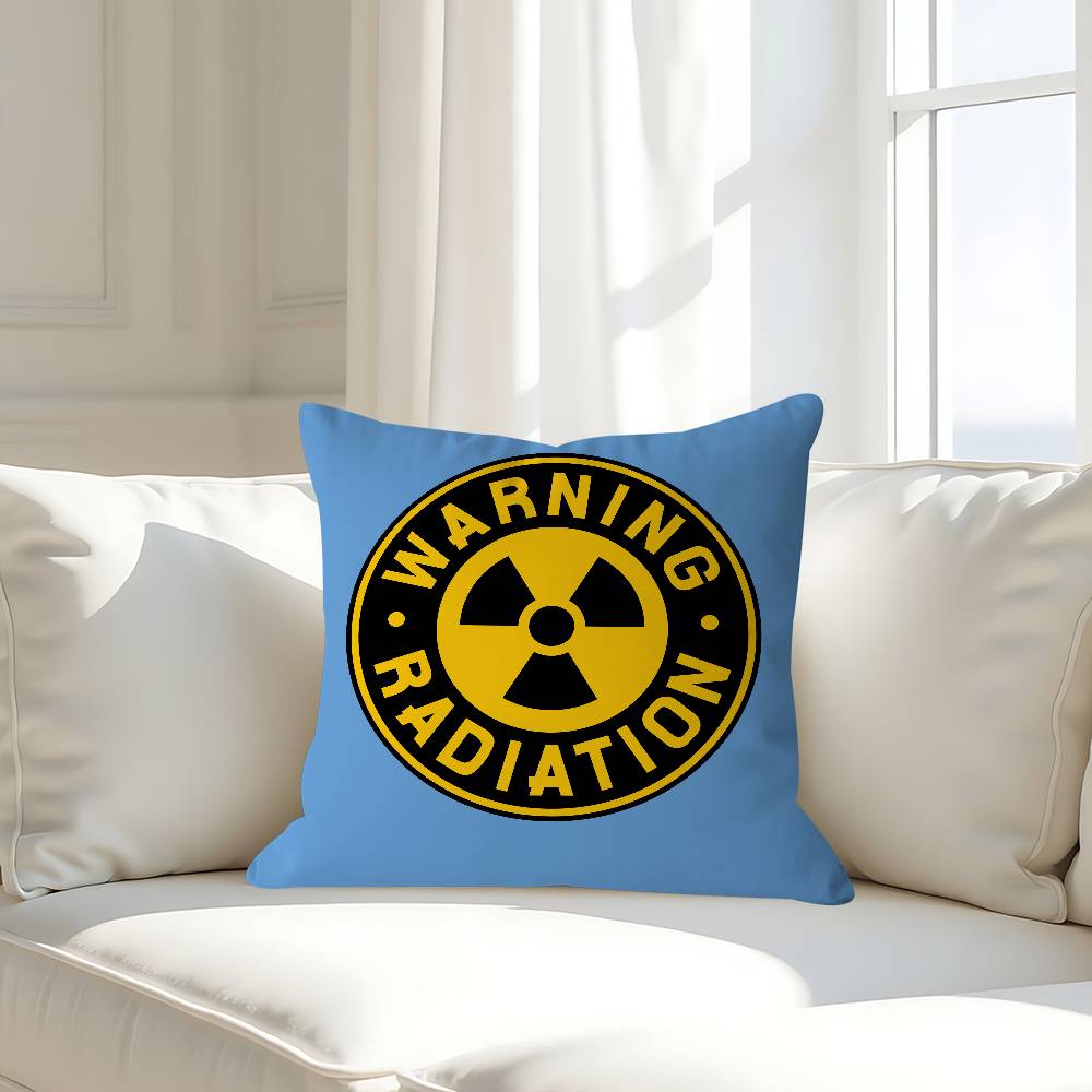 Creative R-Radiation Logo Pillow Case Removable Washable Cushion Cover – All-Season Soft Linen