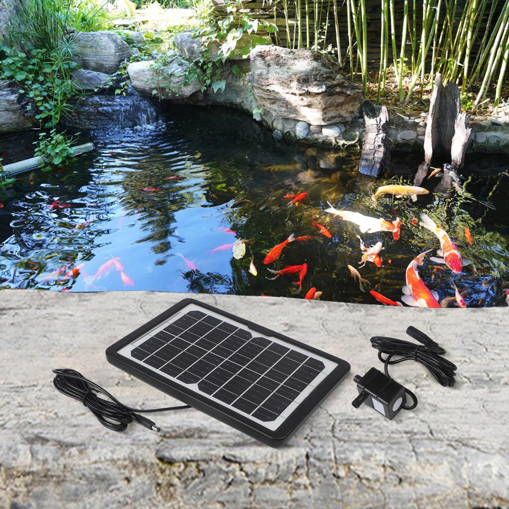 Portable Solar Submersible Pump with Adjustable Panel Perfect for Fish Tanks and Small Ponds with 240L/h Flow Rate