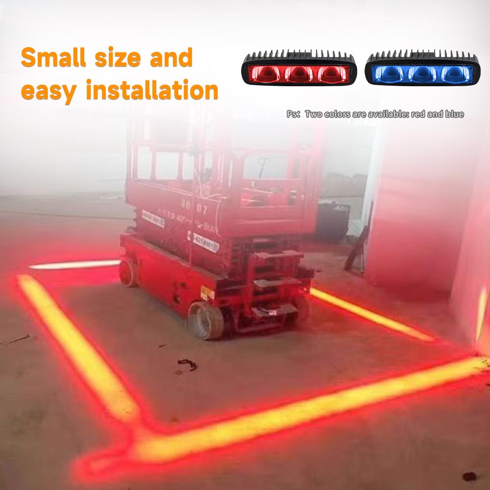 LED Forklift Warning Light - High Brightness Waterproof Dual Color Red & Blue Warning Light Energy Saving and Easy Installation