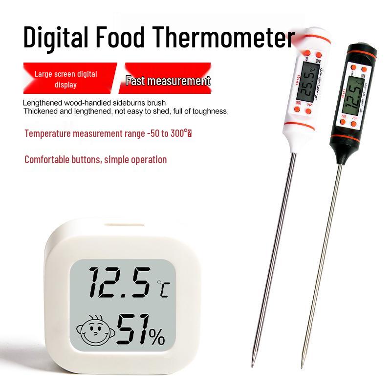 Digital Kitchen Thermometer: Food, Water, Milk, Oil & Baking Probe
