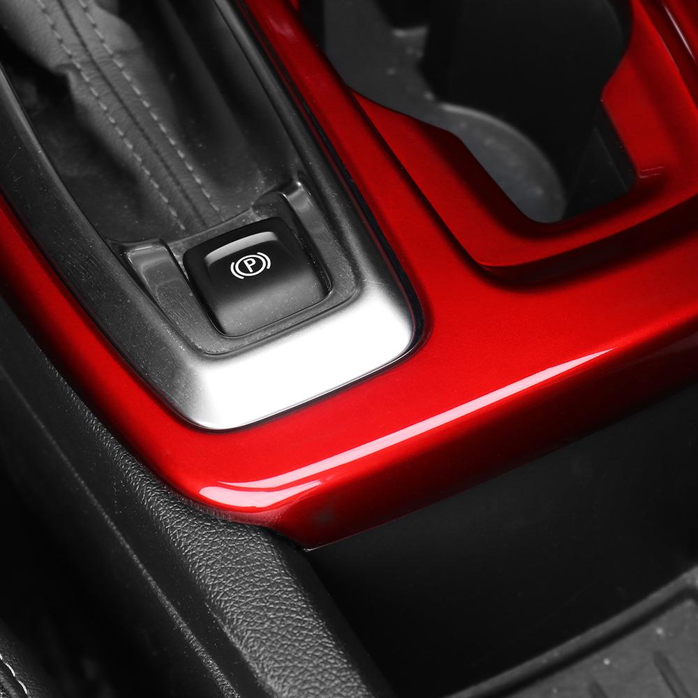 For Chevrolet Trailblazer 2026-2026 Red Glossy Center Console Gear Shift Cover Trim Water Cup Holder Panel LHD