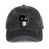 Washed Cat Print Baseball Cap Spring Summer Korean Style Casual Unisex Couple Versatile Hat Sun Hat Casual Duckbill Cap