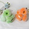 Frosted Bunny Plush Keychain 15cm Soft Faux Rabbit Fur Pendant for Bags Keys Cute Standing Stuffed Animal Adorable Birthday Gift for Girls Rabbit
