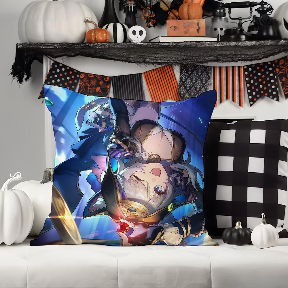 Game Honkai Star Rail Cipher Pillow Case Office Cushions Suitable For Sofa Car Bedroom Decorative Cushion Cover