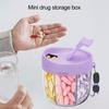 Pill Dispenser with 7 Compartments Anti-Mix Design Easy Access Pill Bottle Organizer Travel BPA-Free Pill Container