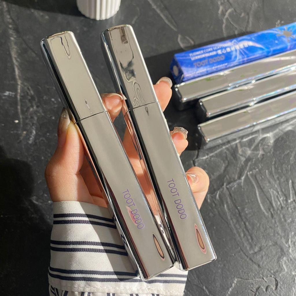 TOOT DODO Herzförmiger Wellenspiegel Lipgloss: Aufpolsternder, Feuchtigkeitsspendender, Silberner Lippenstift für Frauen