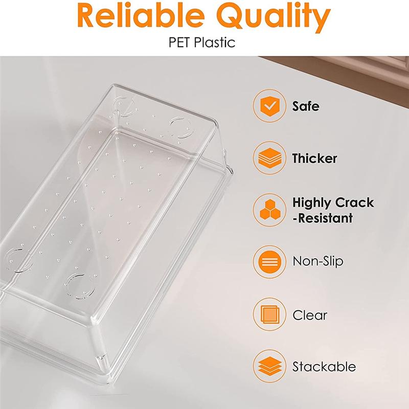 

ABWR-16 PCS Clear Plastic Drawer Organizer Set For Makeup, Jewelry And Office, Desk, Bathroom, Bedroom, Kitchen прозорий