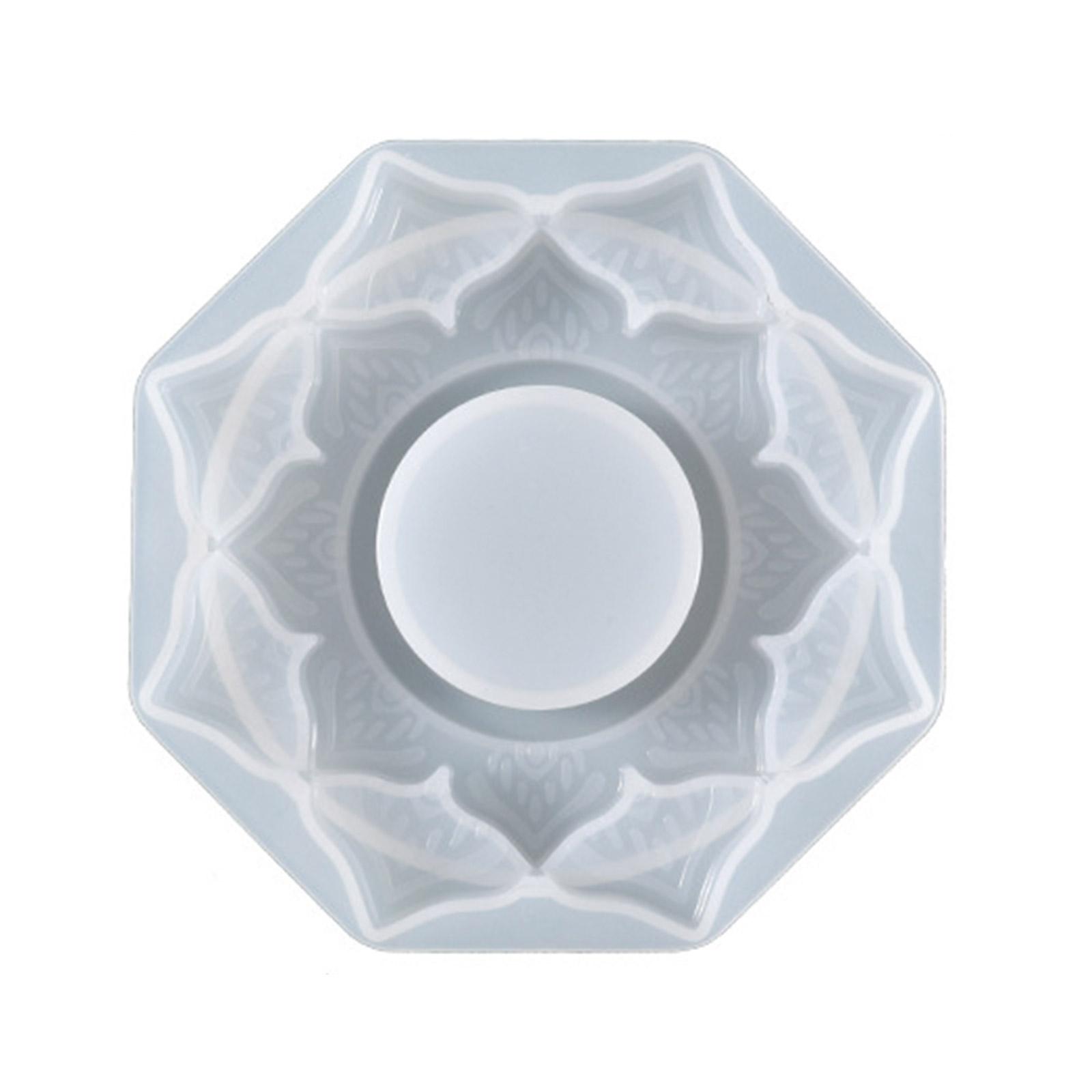 Flower Lotus Tealight Resin Mould Lotus Candlestick Epoxy Casting Mould for Trinket Container Home Decor Holder Mold 1