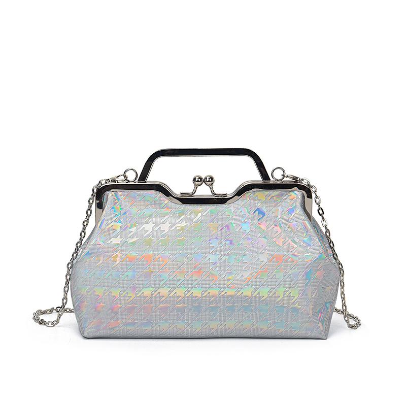 Luxury Designer Chain Glitter Evening Bag Party Bag for Women   Feminine Fashion Wedding Plutonium Leather Clutch Ceremony