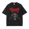 Washed Anime Kenpuu Denki New Arrival Mens Clothes Tee Shirt Homme Graphic T-Shirts Men Tshirt for Men Ropa Hombre