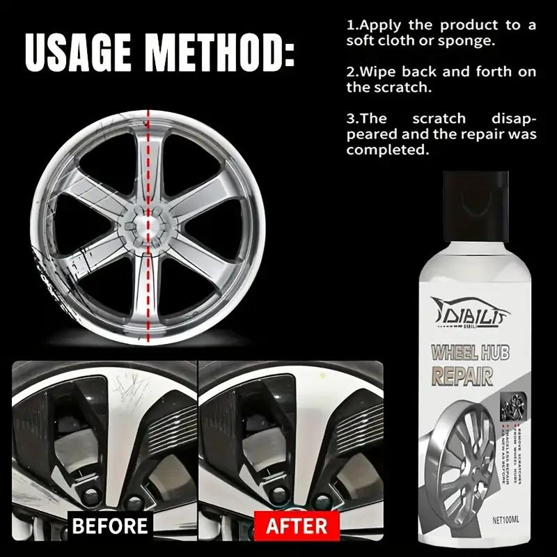 

General Wheel Hub Repair Kit - Alloy Hub Scratch Removal Agent, Oxidation and Rust Removal, Wheel Hub Polishing 100ml