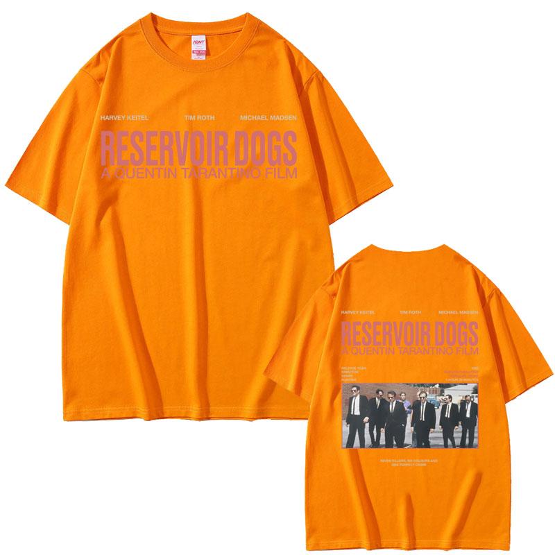 Hot Famous Director Quentin Tarantino Movie Reservoir Dogs Double Sided Print Tshirt Unisex Women Casual Vintage Oversized Tshirt