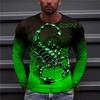 T-Shirt Trend Cool Street Hip Hop Long Sleeve Top Oversize Comfortable Spring Autumn Man Clothes 3D Print Scorpion Pattern Men's