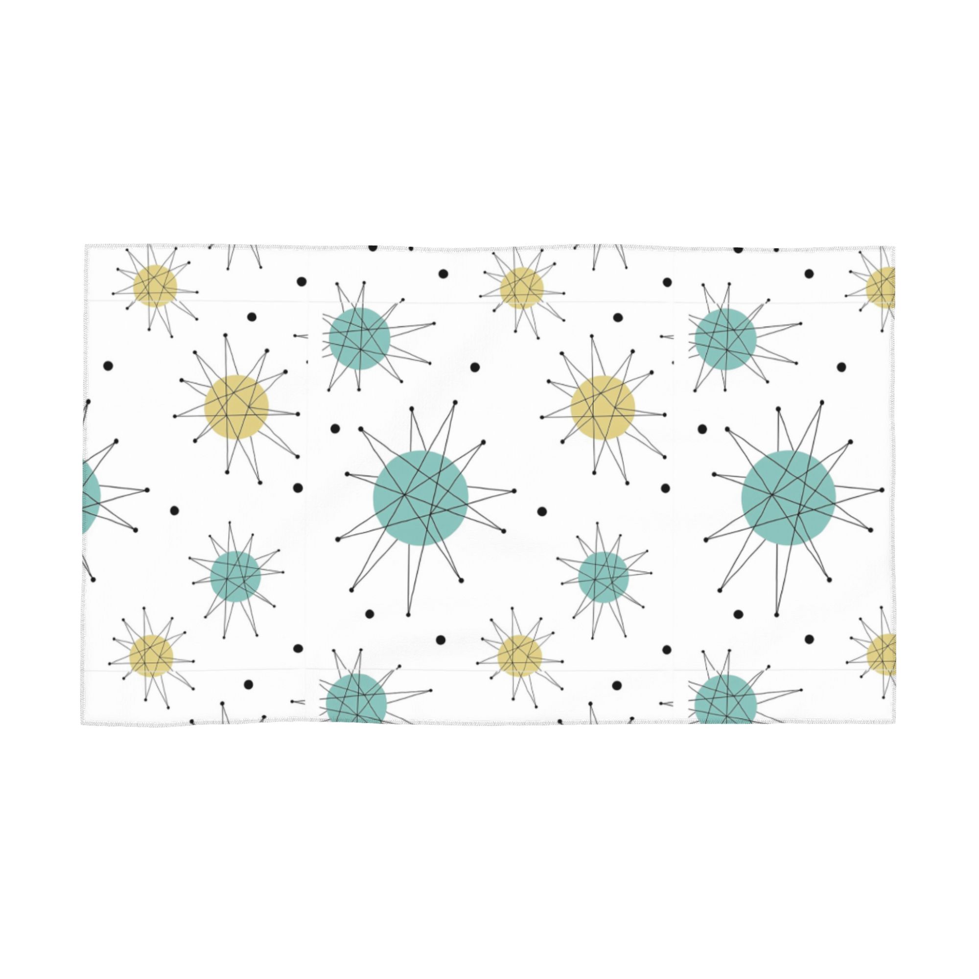 

Franciscan Starburst Mid Century Atomic Age Soft Face Towel Quick Dry Pool Bath Cotton Towels Absorbent W40*H60(CM)