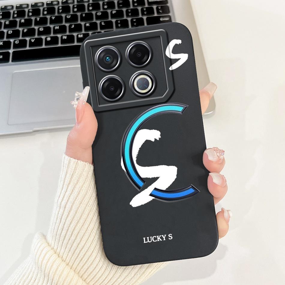 For Infinix GT 20 Pro X6871 Lucky Initial Letter Phone Case For Infinix GT20 Pro 5G Soft Silicone Shockproof Cases