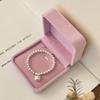 Silver-Plated Beaded Bracelet with Cute Kitty Pendant - Perfect Birthday Gift for Women and Children