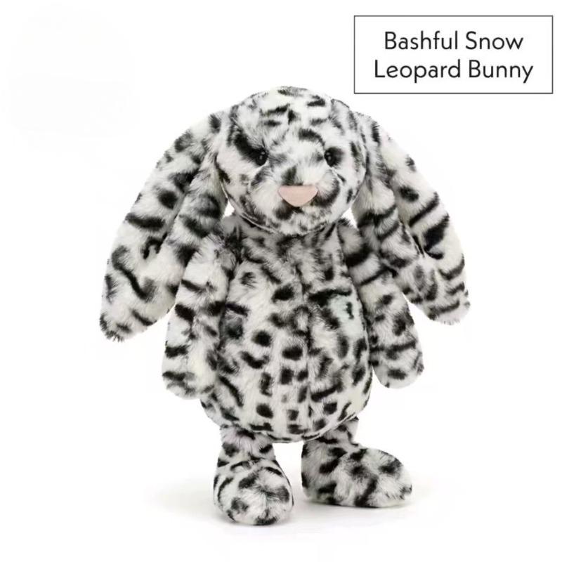 Peluche Creativo Leopardo delle Nevi Coniglietto Giocattolo Morbido Bambola di Peluche Rilassante