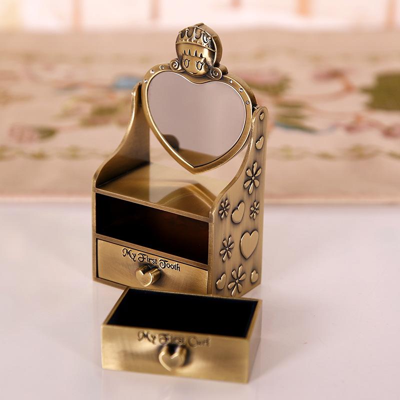 Металева європейська креативна дитяча скринька для зберігання дитячого волосся та молочних зубів, висувний тип, скринька для зберігання дитячого волосся та зубів, подарунки для немовлят