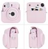 Rieibi instax mini 12 Fujifilm instax mini 12 instax mini 12 protective instax mini 12 storage PU magnetic shoulder strap easy to full stylish case,