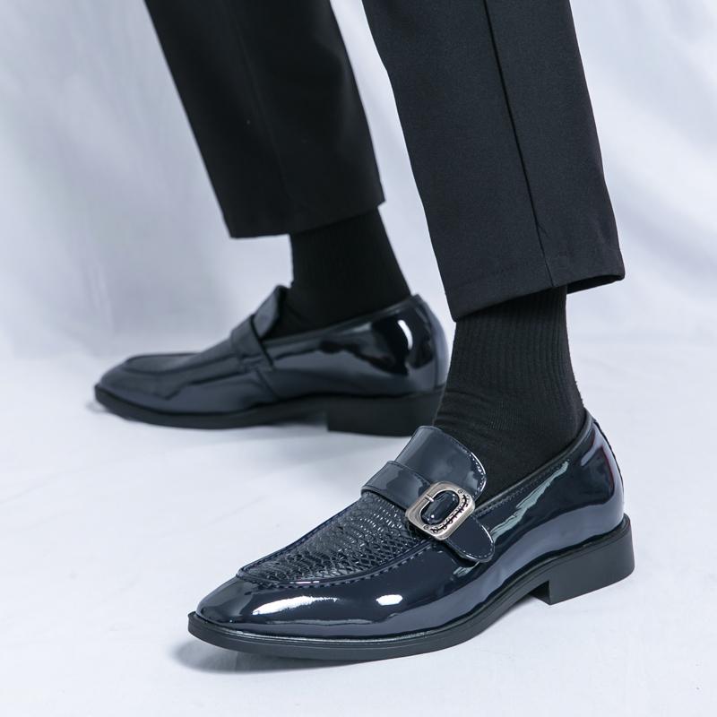 Fashion Leather Shoes Man Casual Loafers Luxury Design Slip On Male Dress Shoes Leisure Style Big Size Good Wear-resistant Sole