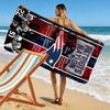 New England Patriots Print Beach Towel, Large Soft Quick Dry Towel for Beach Camping Swimming