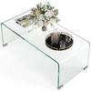 Tempered Glass Coffee Table. 80x45x35cm. Transparent