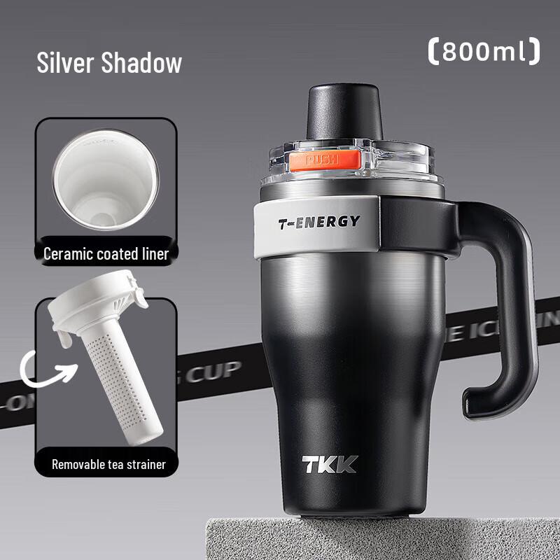 

TKK Portable Car Insulated Coffee Mug with Straw