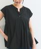 Skipper Flare Black [BIS] Women's Wrinkle-Resistant/Washable Blouse, (01)