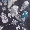 DIY Nail Charms Christmas Nail Stickers Manicure Ornaments Christmas Nail Decals 5D Relief   Lady