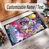 Personalized Crystal Velvet Carpet Custom Name Text,The Amazing Digital Circus Anti Slip Area Rug For Home Decoration