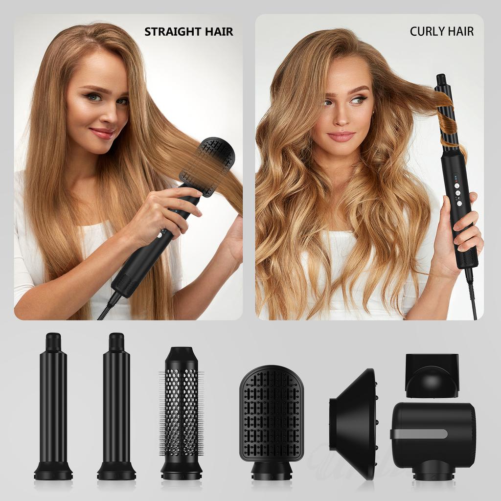 Airflow Multi Styler One Step Blow Dryer Set Auto-rotating Curling 7 in 1 Hair Styling Brush Dryer
