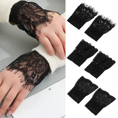 Cover Gloves Sweater Decorative Fake Sleeve Detachable Sleeve Cuffs Ruffles Elbow Sleeve Lace Cuffs
