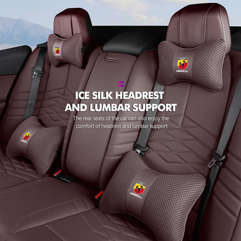 Car Headrest Lumbar Support Neck Pillow Lumbar Support Cushion For Abarth Freemont Strada 500x Grande Punto Ducato Stilo Palio