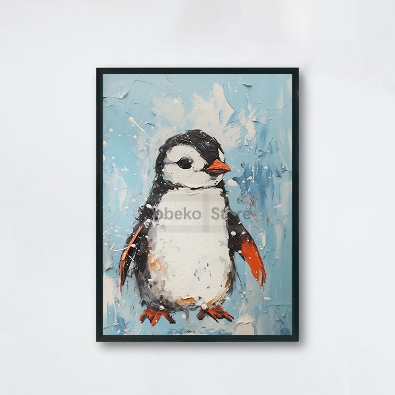 Cute Baby Animal Nursery Posters Cute Wildlife Prints Canvas Oil Painting Woodland Wall Art Pictures Home Kids Room Decoration