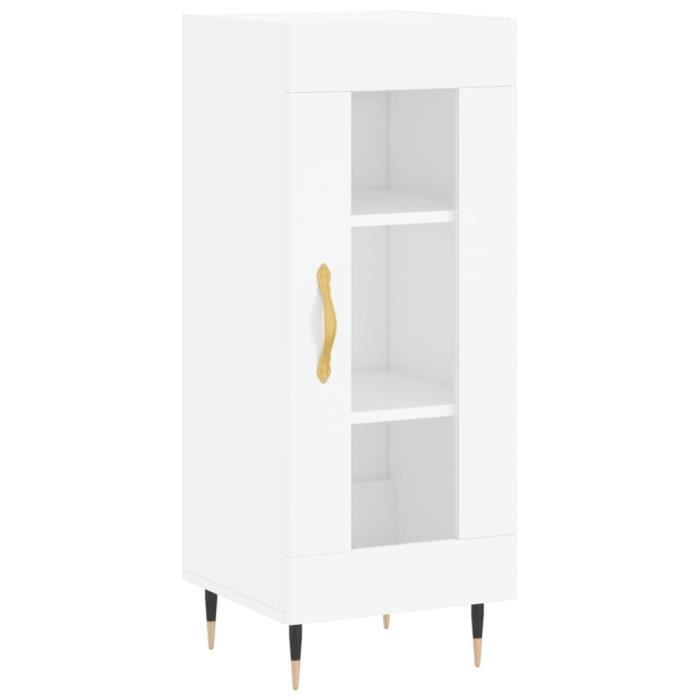 VidaXL Buffet Blanc brillant 34,5x34x90 cm Bois d'ingénierie 828774